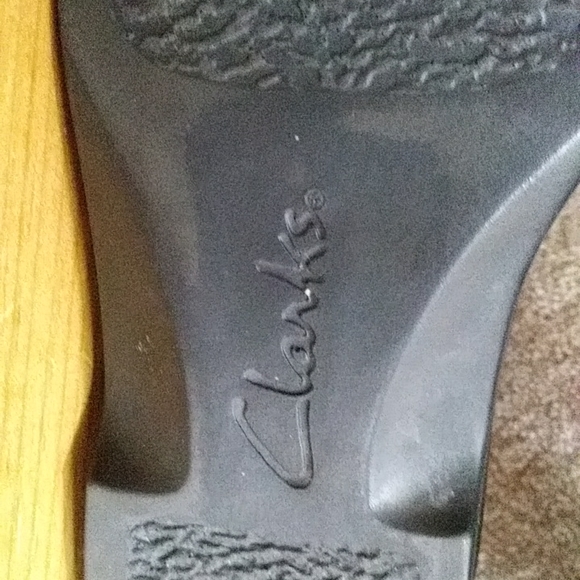 Clarks Leather Slip On Detailed Stitching Mules Clogs Shoes 8N Blue Green - Picture 13 of 16